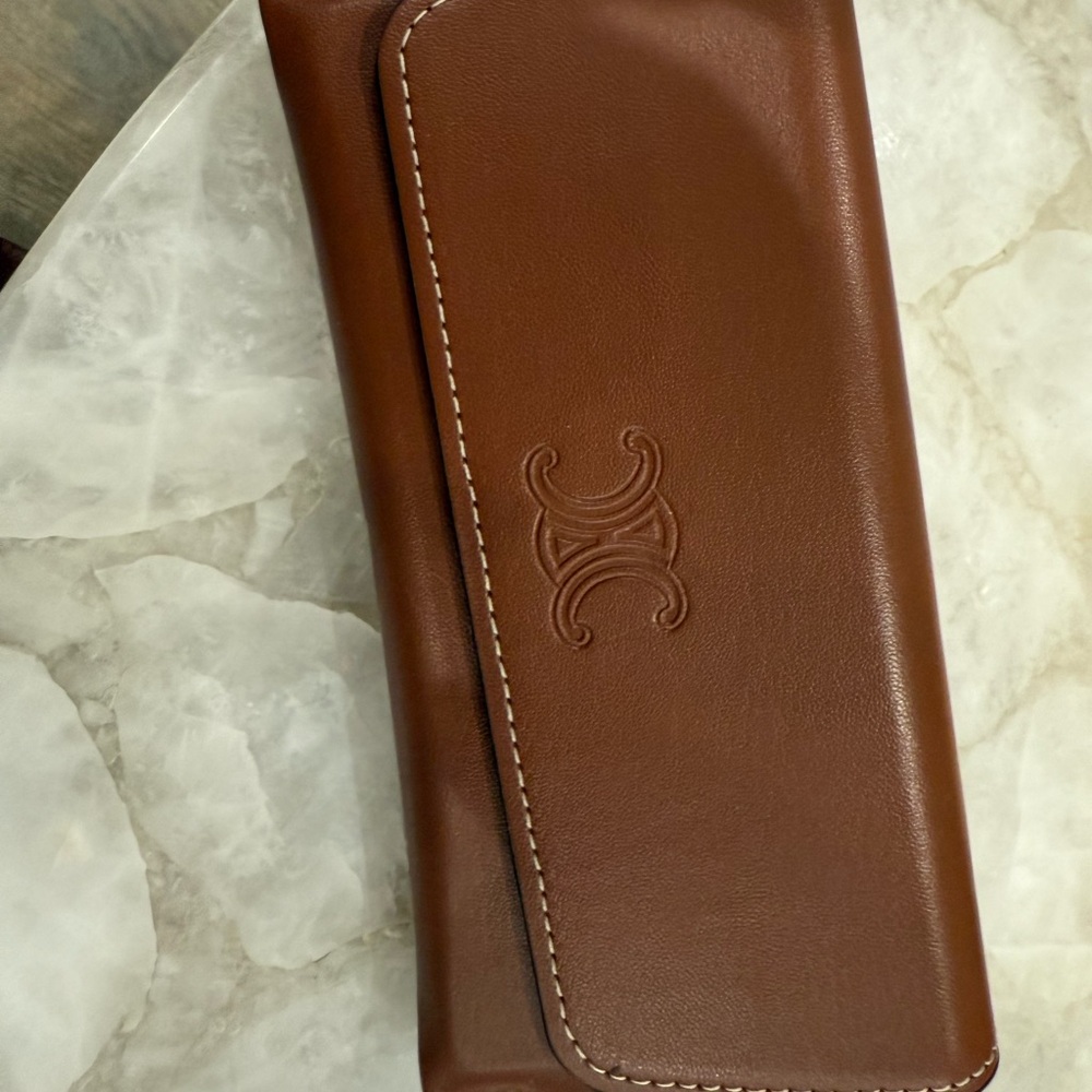 Brown Leather Sunglasses Case
